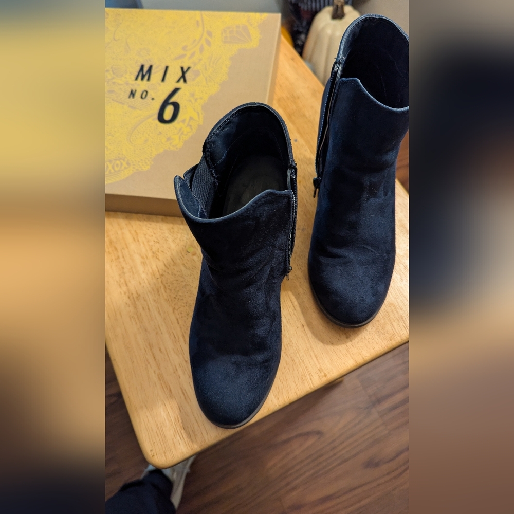 Mix No. 6 Black Velvet Ankle Booties